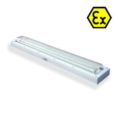 Proof ATEX luce fluorescente lineare resistente alle fiamme resistente alla polvere/impermeabile per la zona pericolosa 1 2 gas di petrolio 100lm/watt