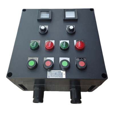 Stazione di controllo a prova di esplosione 220V ATEX omologata GRP Anti-corruzione IP66 WF2 Montaggio verticale sospeso per l'ambiente pericoloso Zona1 Zona2