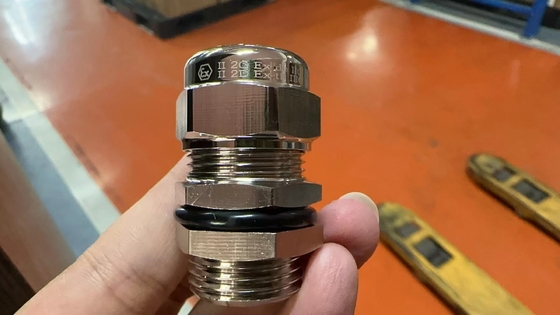 Glandola di cavo in ottone ISO metrica placcata in argento IP68 per il diametro del cavo da 6 a 12 mm