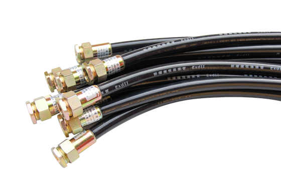 Fitture per tubi elettrici di gomma intrecciata IP65 certificata anticorrosione a prova di esplosione condotto flessibile per luoghi pericolosi