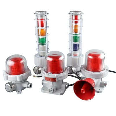 Luce di allarme a prova di esplosione montata sul soffitto IP65 Rosso Giallo Blu Verde Emergenza 0.3s