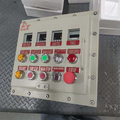 ATEX CNEX classificato Ex d Panello a prova di fiamma Casella di contenimento IP66 WF2 per aree pericolose con ingresso di cavo personalizzato 295Vac