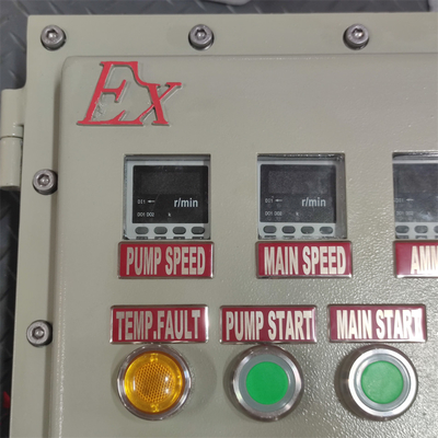 ATEX CNEX classificato Ex d Panello a prova di fiamma Casella di contenimento IP66 WF2 per aree pericolose con ingresso di cavo personalizzato 295Vac