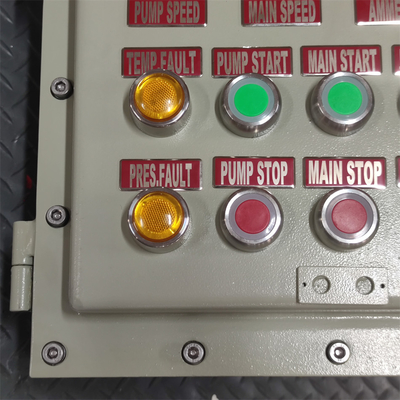 ATEX CNEX classificato Ex d Panello a prova di fiamma Casella di contenimento IP66 WF2 per aree pericolose con ingresso di cavo personalizzato 295Vac
