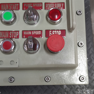 ATEX CNEX classificato Ex d Panello a prova di fiamma Casella di contenimento IP66 WF2 per aree pericolose con ingresso di cavo personalizzato 295Vac