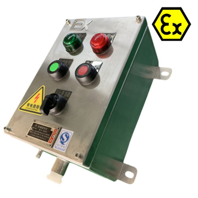 ATEX Stazioni di controllo in acciaio inossidabile IP66 Exd Pannelli di controllo ignifughi con cavo a prova di esplosione 10A