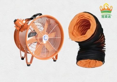 Ventilatore a prova di esplosione portatile certificato ATEX Alto flusso d'aria per la zona pericolosa 1 Divisione 1 2800 giri al minuto