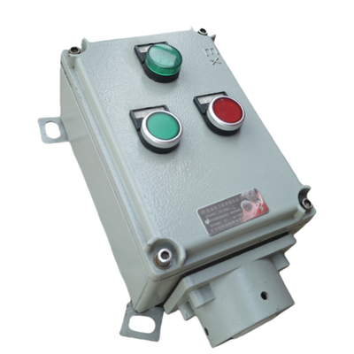 220V 380V Buttone di controllo a prova di esplosione Stazione di controllo di grado marino di alluminio IP66 anticorrosione con ingresso di cavo personalizzato sicuro durevole per ZONE1 ZONE2 ZONE21 ZONE22