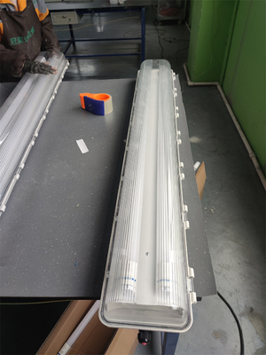 2*54W Luce fluorescente anti-esplosiva ATEX IECEx Certificata impermeabile WF2 100lm/w Efficienza luminosa Montaggio del soffitto per la zona 21 22 1 2
