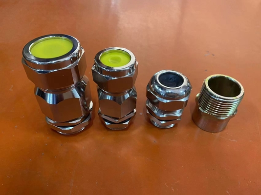 Glandula di cavo in ottone certificata ATEX per cavi blindati a filo singolo (6-12 mm)