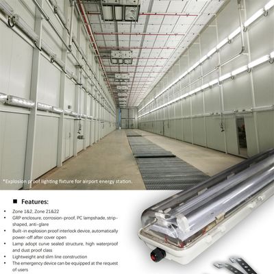 Fabbricazione a LED T5 a prova di esplosione certificata ATEX   18W e 36W tubo, IP66 impermeabile per petrolio e gas e chimici