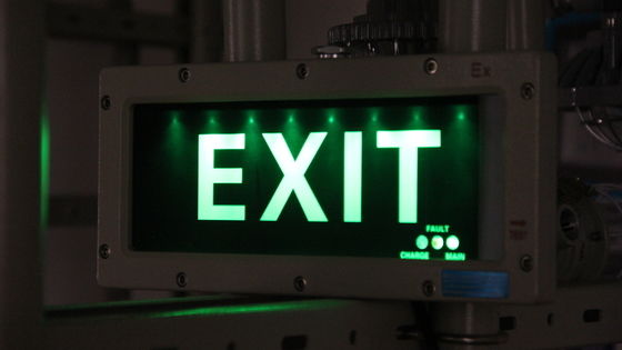 Segnaletica di uscita di emergenza antideflagrante ATEX di alta qualità, luci di avvertimento con motivi personalizzabili, luce di segnaletica di uscita antideflagrante per Zona 1 Zona 2