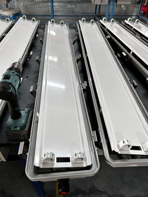 Apparecchio lineare a LED antideflagrante ATEX 220V a doppio tubo, in materiale GRP, luce LED con IP66
