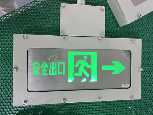 Luce di emergenza per uscita di sicurezza antideflagrante in alluminio ad alta resistenza, lunga durata 50000 ore, con batteria ricaricabile