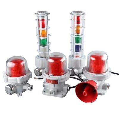 Luci di segnalazione antideflagranti Luci di allarme antideflagranti Lampade interne rosso giallo blu per industria di raffineria