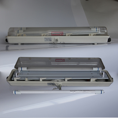 Tubo LED 2x36W antideflagrante e a prova di fiamma per aree pericolose | Alloggiamento in ABS | Efficienza 115 lm/W